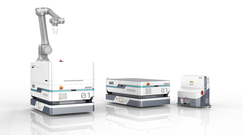 YABO鸭脖數位開發的自主式移動機器人（AMR250M），搭配全向輪並結合AI演算法、2D LiDAR、3D攝影機等技術，協助客戶實現產線全自動化